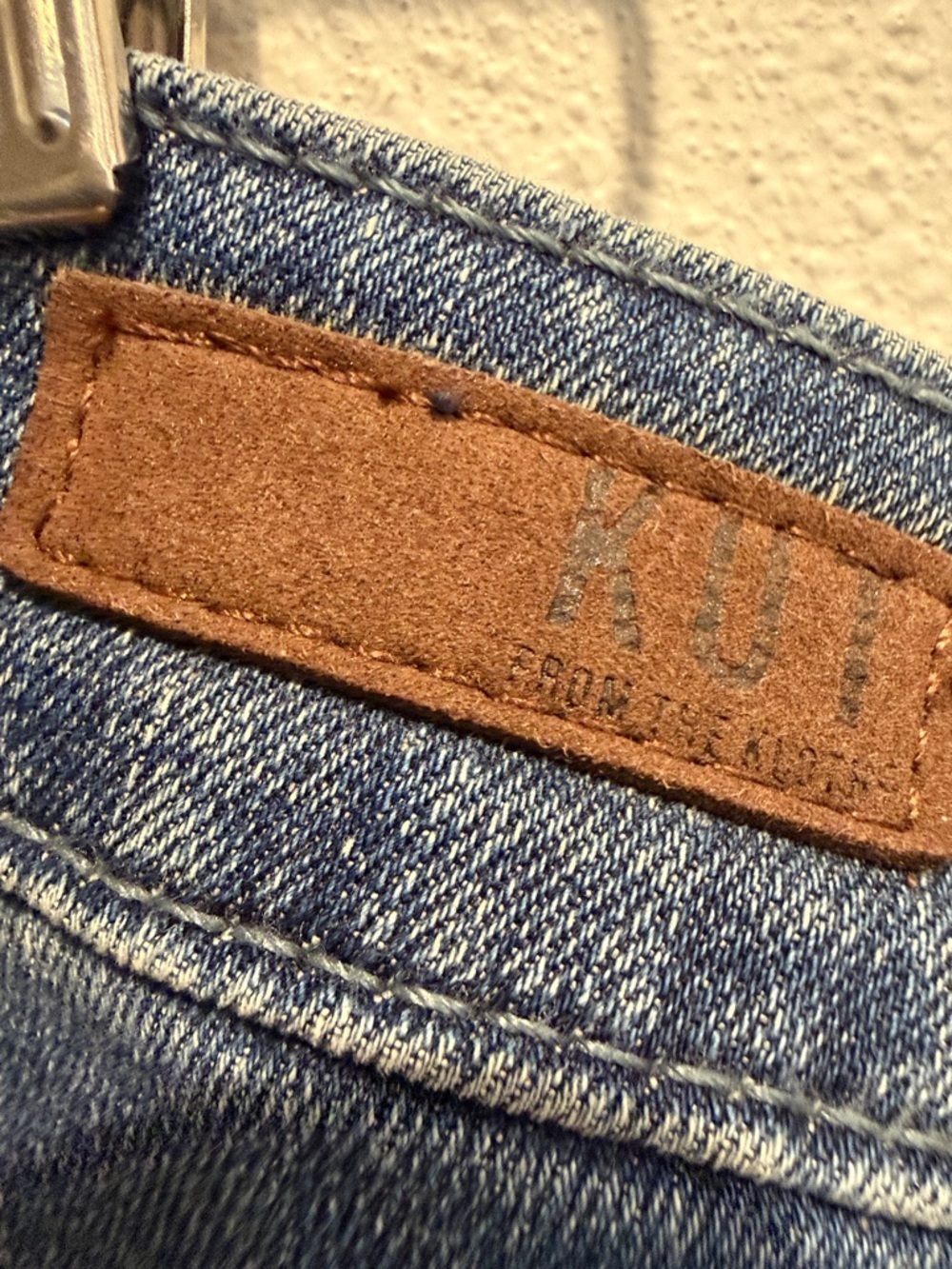 Kut from the Kloth High-Rise Skinny Jeans in Medium Blue - Picture 5 of 5